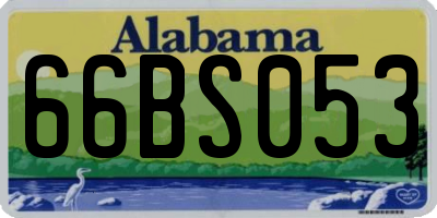 AL license plate 66BS053