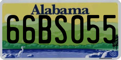 AL license plate 66BS055