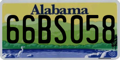 AL license plate 66BS058