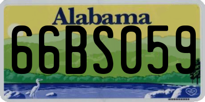 AL license plate 66BS059