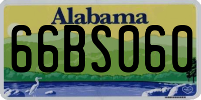 AL license plate 66BS060