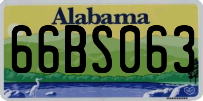 AL license plate 66BS063