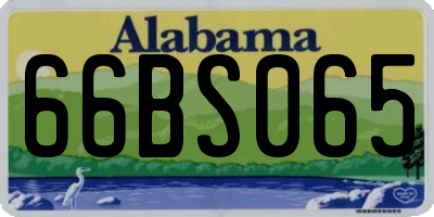 AL license plate 66BS065