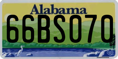 AL license plate 66BS070
