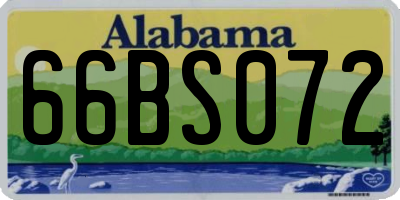 AL license plate 66BS072