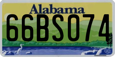 AL license plate 66BS074