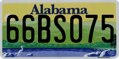 AL license plate 66BS075