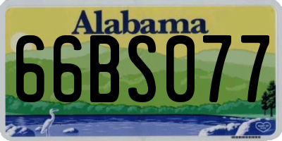 AL license plate 66BS077