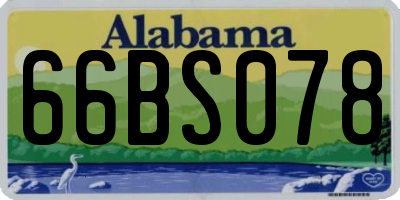 AL license plate 66BS078