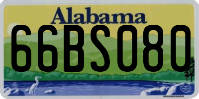 AL license plate 66BS080