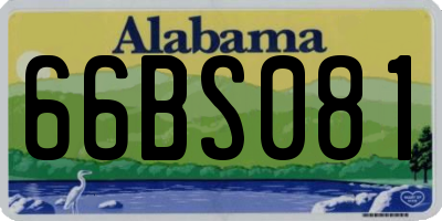 AL license plate 66BS081