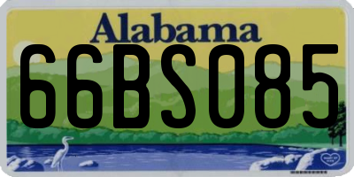 AL license plate 66BS085