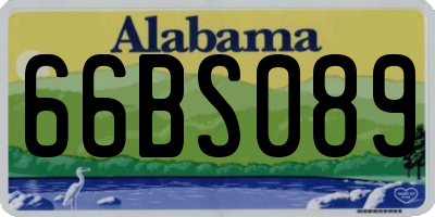 AL license plate 66BS089