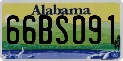 AL license plate 66BS091