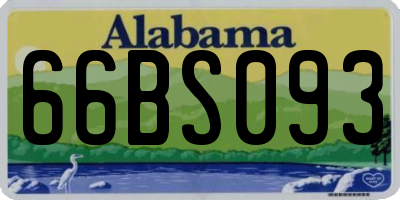 AL license plate 66BS093
