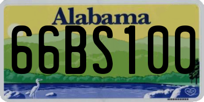 AL license plate 66BS100