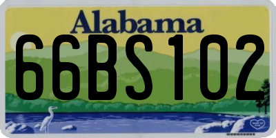 AL license plate 66BS102