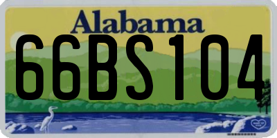 AL license plate 66BS104