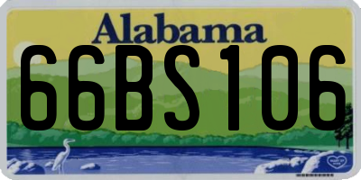 AL license plate 66BS106