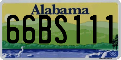 AL license plate 66BS111