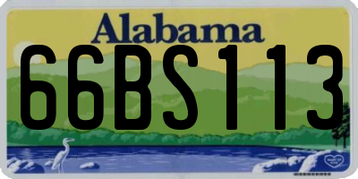 AL license plate 66BS113