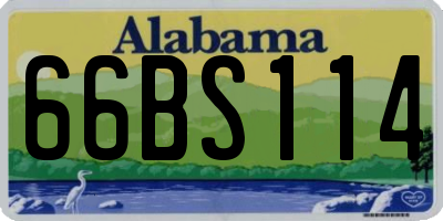 AL license plate 66BS114