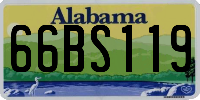 AL license plate 66BS119