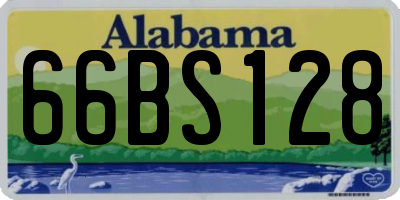 AL license plate 66BS128