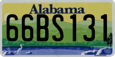 AL license plate 66BS131