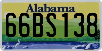 AL license plate 66BS138