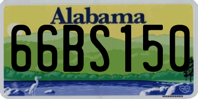 AL license plate 66BS150