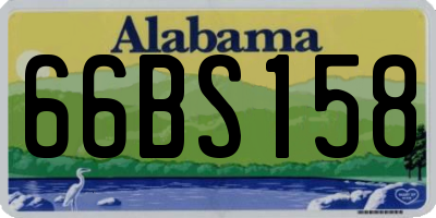 AL license plate 66BS158