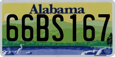 AL license plate 66BS167