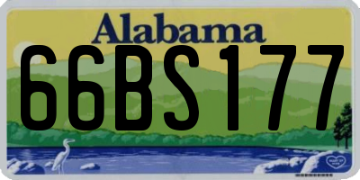 AL license plate 66BS177