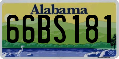 AL license plate 66BS181