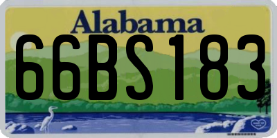 AL license plate 66BS183