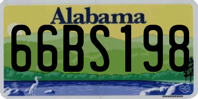 AL license plate 66BS198