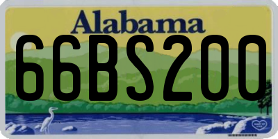 AL license plate 66BS200
