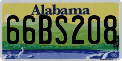 AL license plate 66BS208