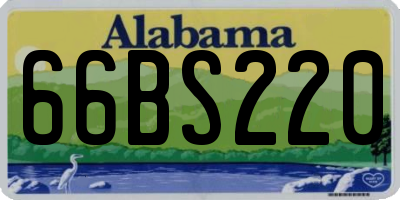 AL license plate 66BS220
