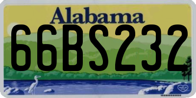 AL license plate 66BS232