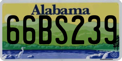 AL license plate 66BS239