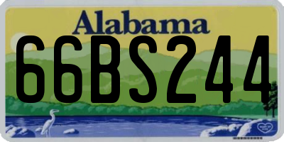 AL license plate 66BS244