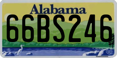 AL license plate 66BS246
