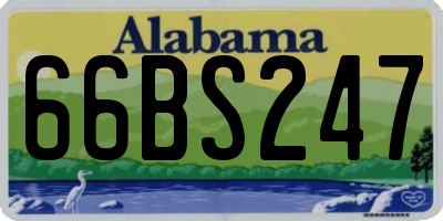 AL license plate 66BS247
