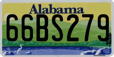 AL license plate 66BS279