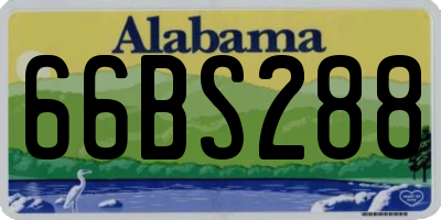 AL license plate 66BS288