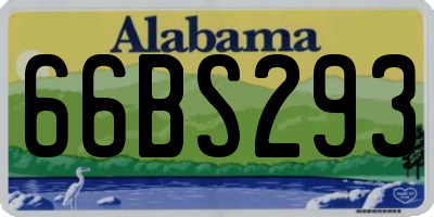 AL license plate 66BS293