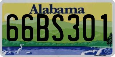 AL license plate 66BS301