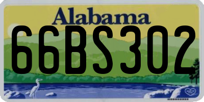 AL license plate 66BS302